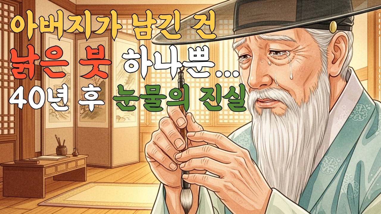 아버지가 남긴 유산은 낡은 붓 한 자루 #감동스토리 #인생이야기 #가족이야기 #서예 #아버지 #유산 #교훈 #명작 #스토리텔링 #시니어유튜버 #티처윤 #감동영상 #힐링스토리