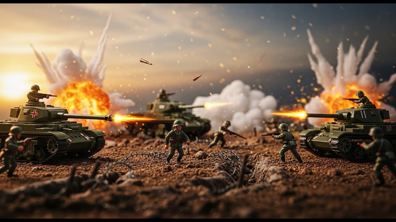 Army Men Stop Motion Battle - Epic Toy Soldier War Animation in 4K