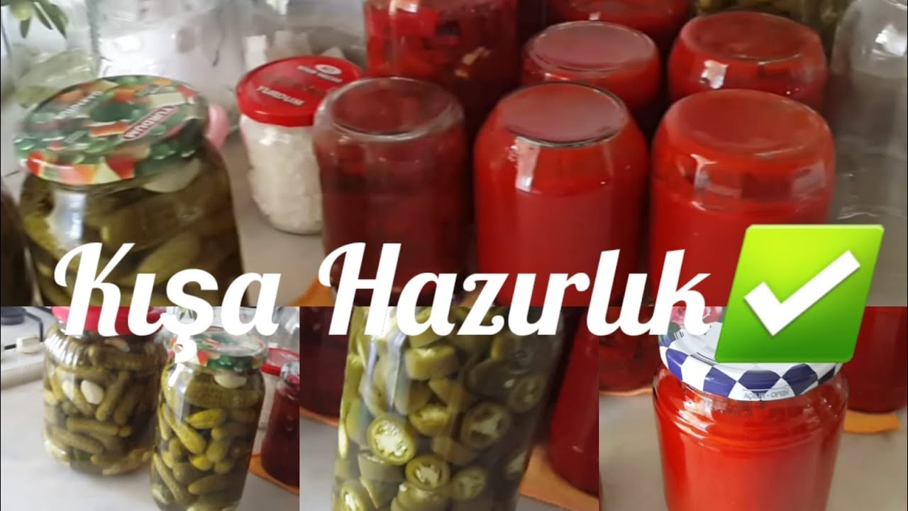 1 Sene Dayanan Kütür Kütür Salatalık Turşusu 👌😊 Domates Ve Biber Sosu 🍅✅