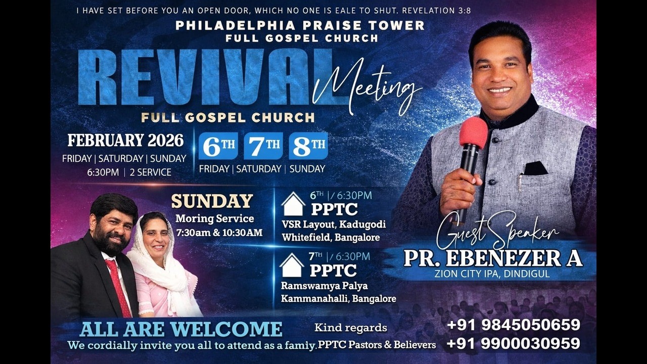 REVIVAL MEETING | | PAS. EBENEZER A | | #PHILADELPHIA PRAISE TOWER CHURCH | | 07-02-2026