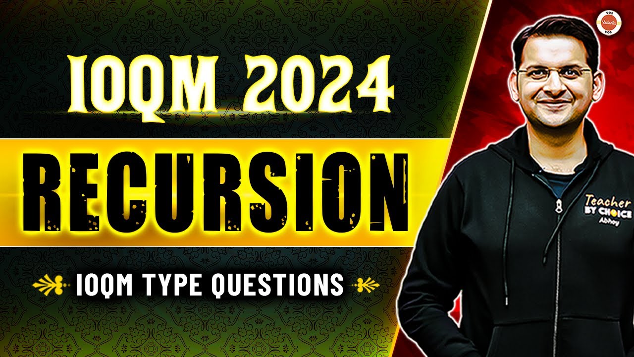 Recursion | IOQM 2024 | Grades 8-12 | Maths Olympiad Preparation | Abhay Sir | VOS