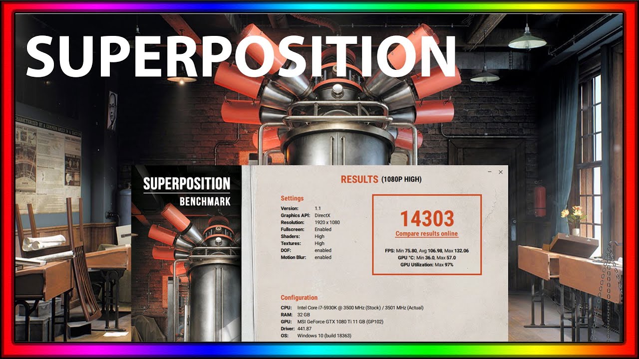 Superposition 1080p High Benchmark | i7-5930K | GTX 1080 Ti