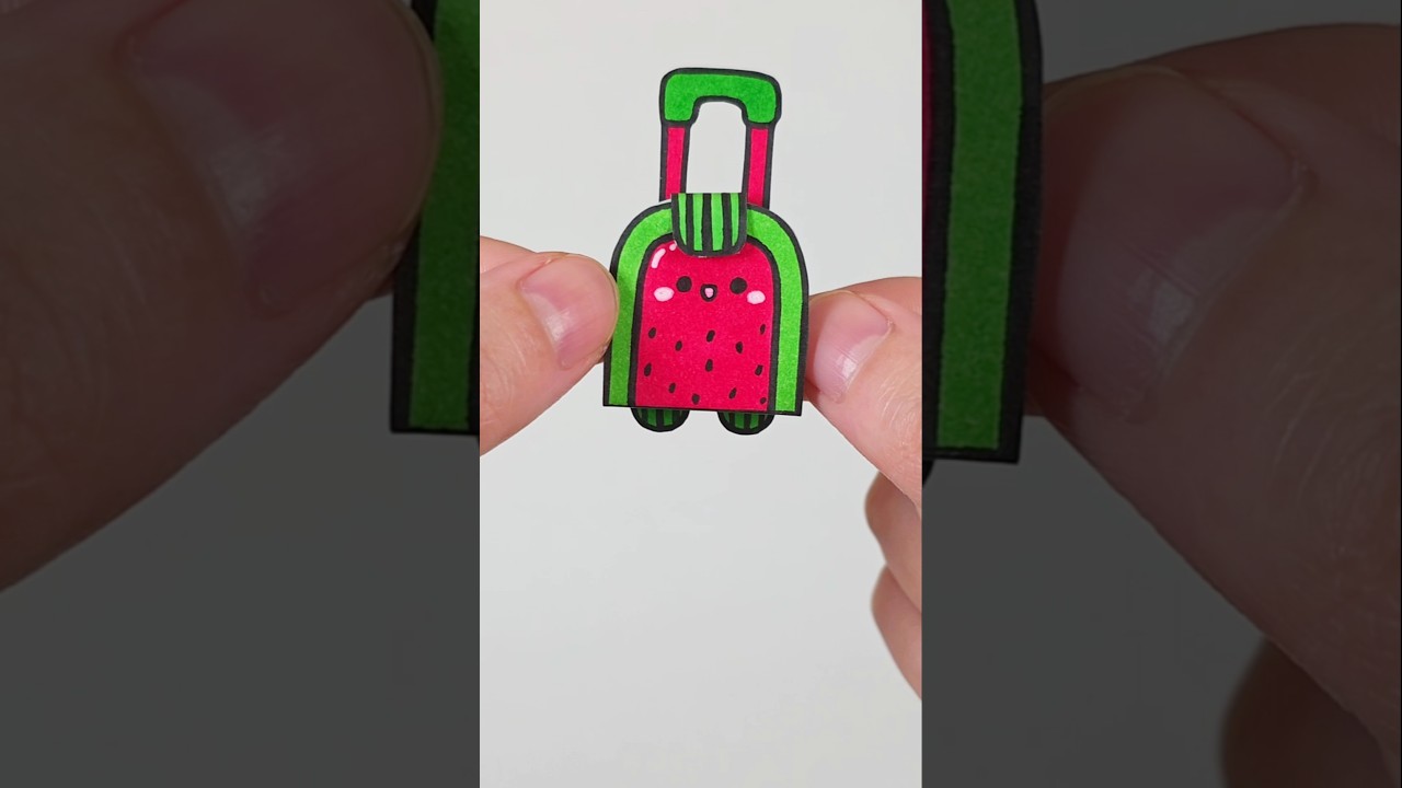 수박 캐리어 쪼꼬미 노트 만들기 #watermelon #luggage  #paperdiy  #shorts #diy #종이놀이