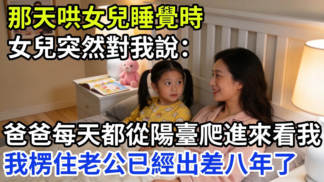 那天哄女兒睡覺時，女兒突然對我說：爸爸每天都從陽臺爬進來看我，我楞住了老公已經出差八年多了呀「歲月長歌」#奇闻故事#奇闻日常 #人间故事 #真实故事