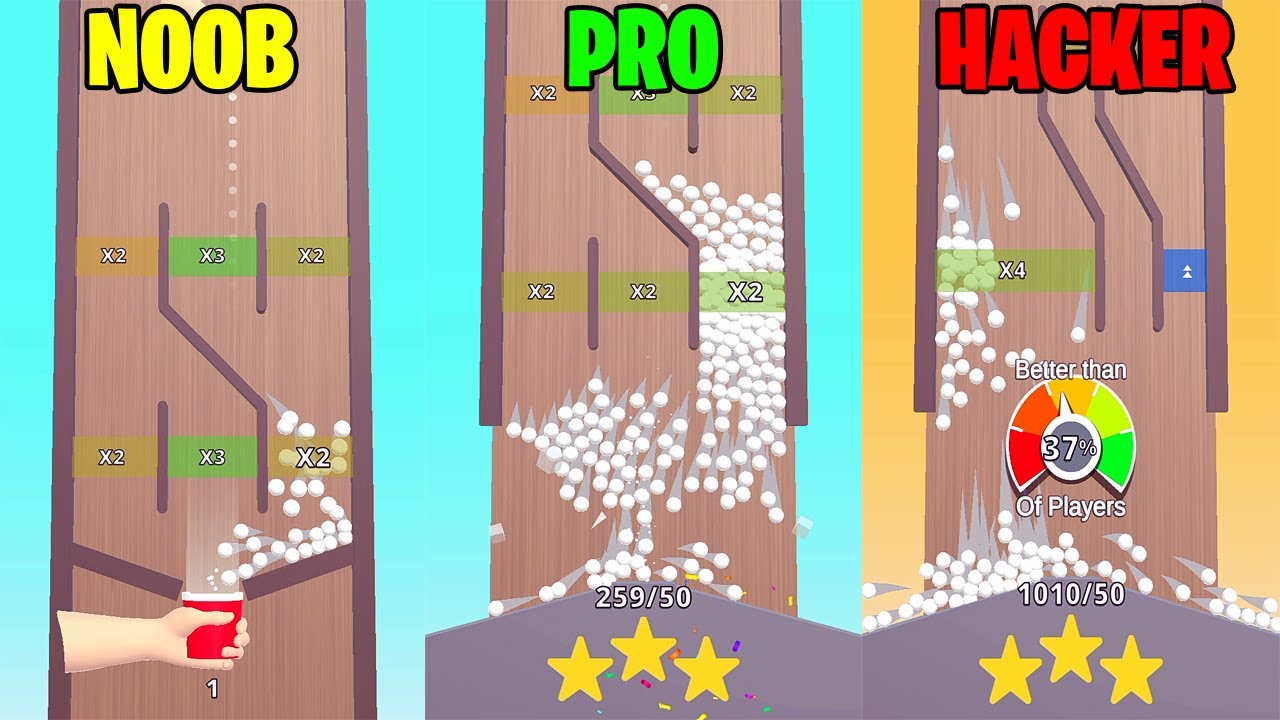 NOOB vs PRO vs HACKER - Bounce and collect