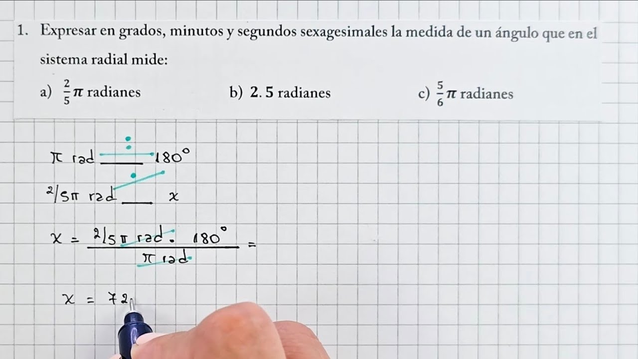 Cómo pasar del sistema radial al sistema sexagesimal - Explicación paso a paso
