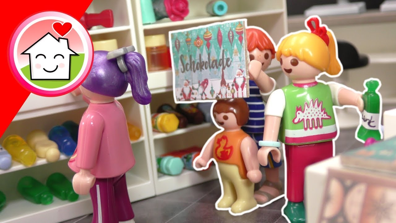 Playmobil Familie Hauser - Anna und Lena kaufen Adventskalender - im Drogeriemarkt mit Rosabella