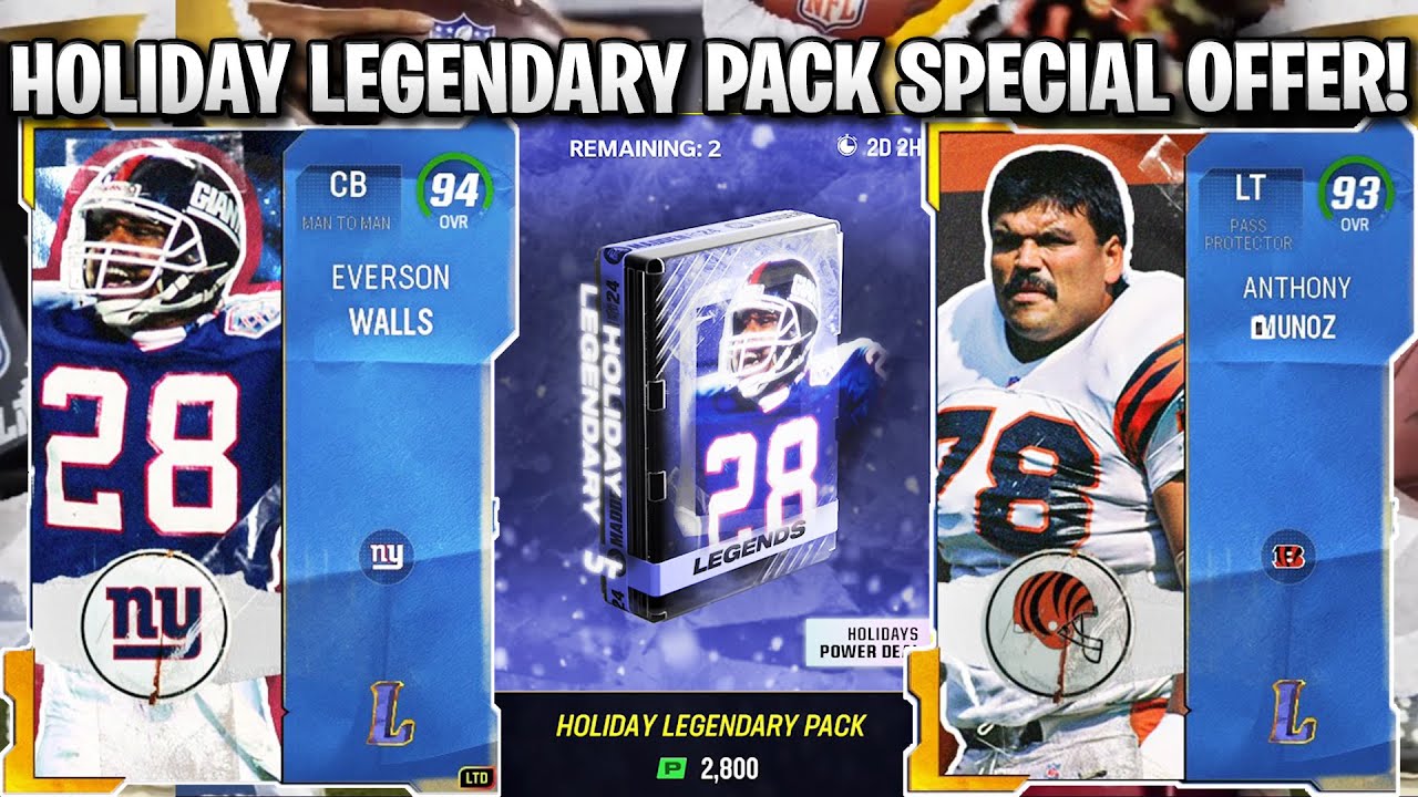 HOLIDAY LEGENDARY PACK SPECIAL OFFER! LEGENDS EVERSON WALLS, MUNOZ, AND WILLIAMS!
