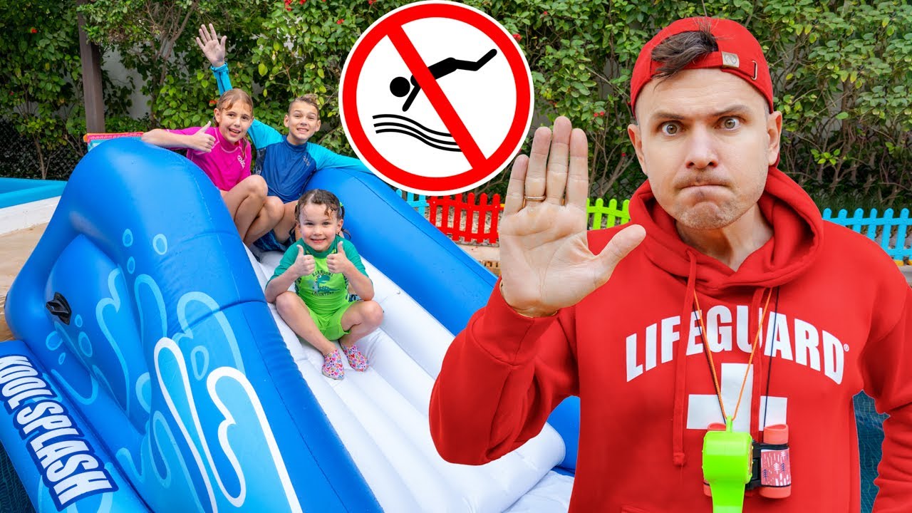 Apprenez les règles de sécurité de la piscine et jouez avec des jouets gonflables