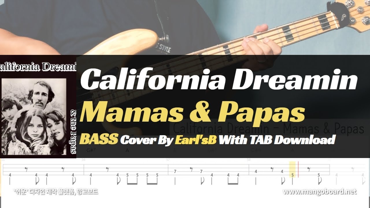 The Mamas & The Papas - California Dreamin_Bass Cover Solution No.133 with TAB (베이스 커버 타브악보 포함)