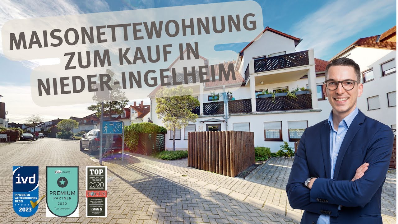🏡📹 4 Zimmer Dachgeschosswohnung mit Balkon und TG Stellplatz zum Kauf in Nieder-Ingelheim 📹🏡