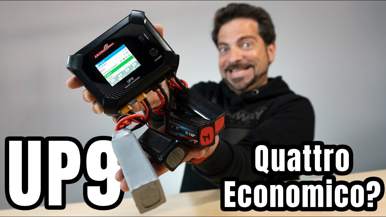 ULTRA POWER UP9 Ottimo Caricabatterie Economico con 4 porte semplice da usare
