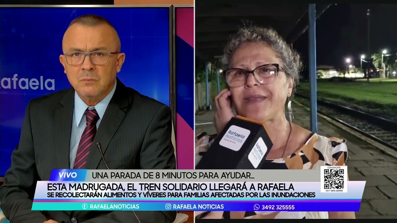 Esta madrugada el Tren solidario llegará a Rafaela se recolectarán alimentos para familias inundadas
