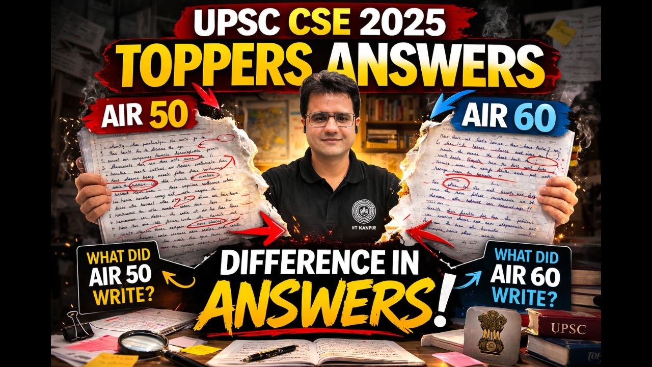 This is How UPSC Evaluates Answers and Decides Rank | UPSC CSE 2025 Toppers Copy Comparison #ias