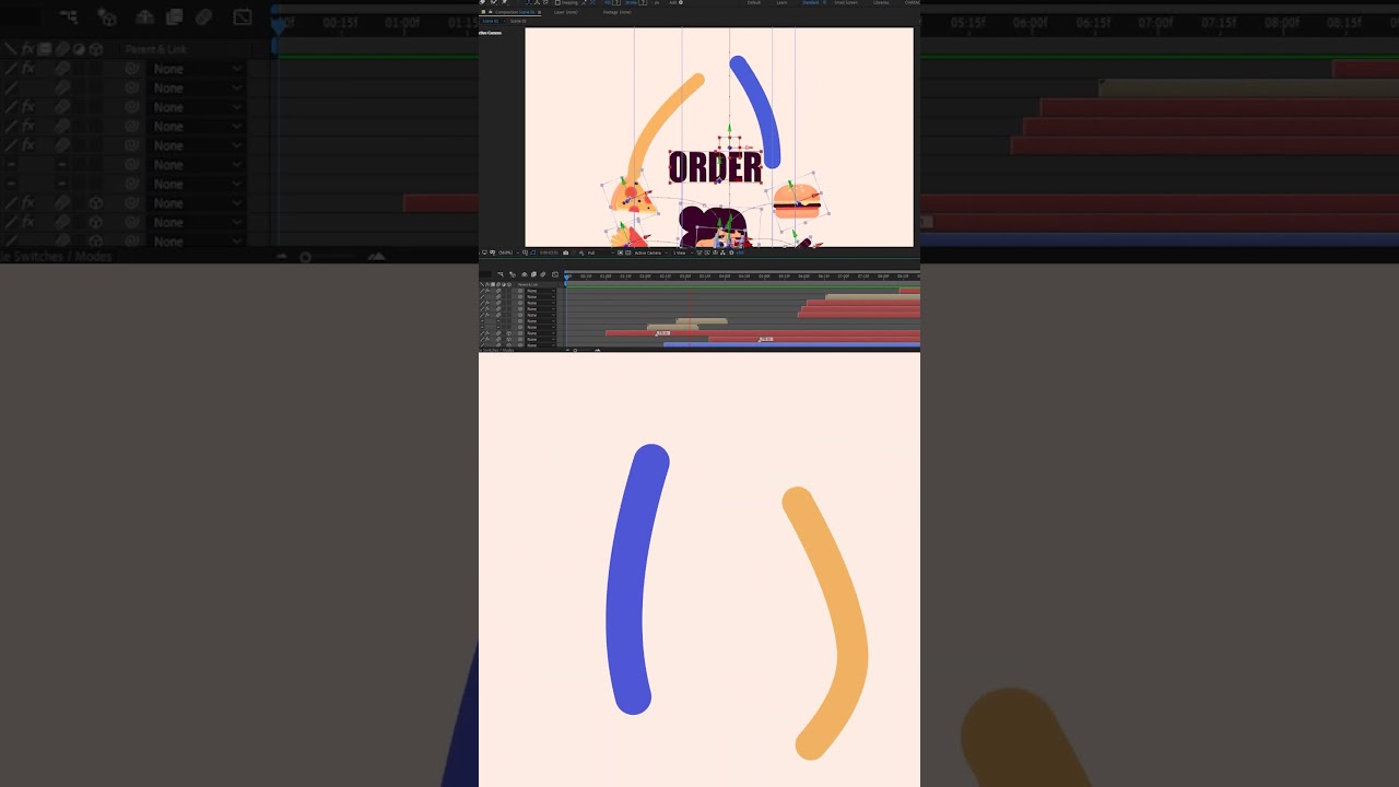 Explainer Fast Food Motion Graphics in After Effects