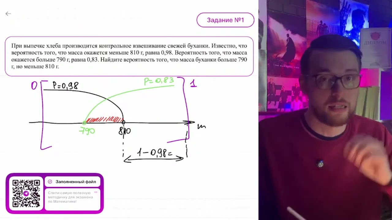 При выпечке хлеба производится контрольное взвешивание свежей буханки. Известно, что вероятно-№12014