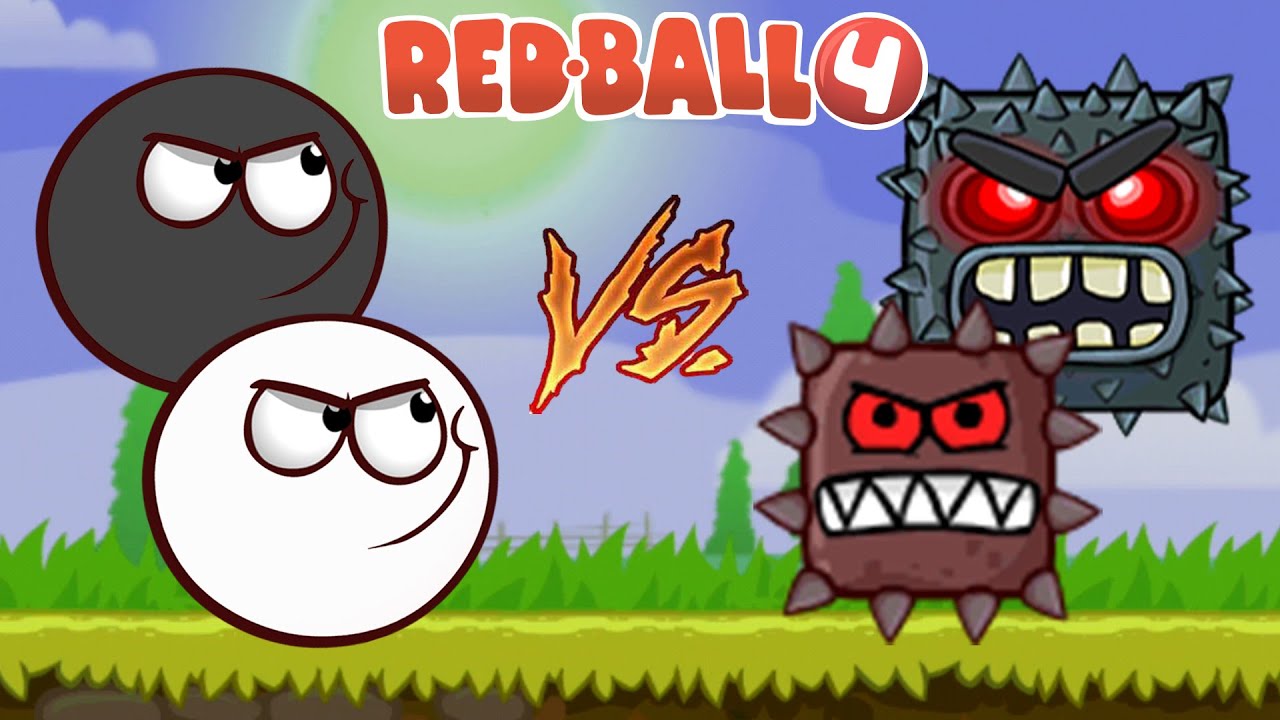 Red Ball 4 WHITE Ball & Black Ball Vs Boom Boss & Boss 5 in All Battle Maps