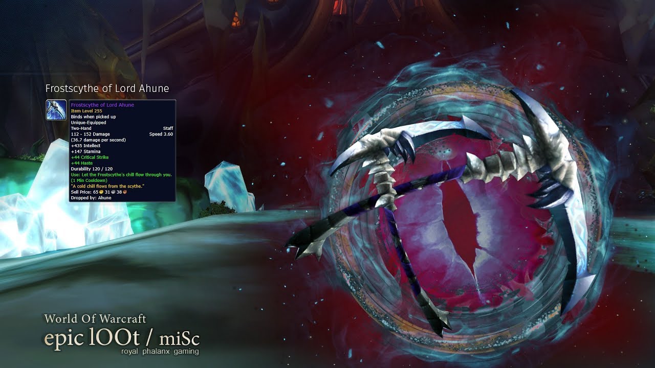 Transmog Frostscythe of Lord Ahune from Ahune The Frost Lord