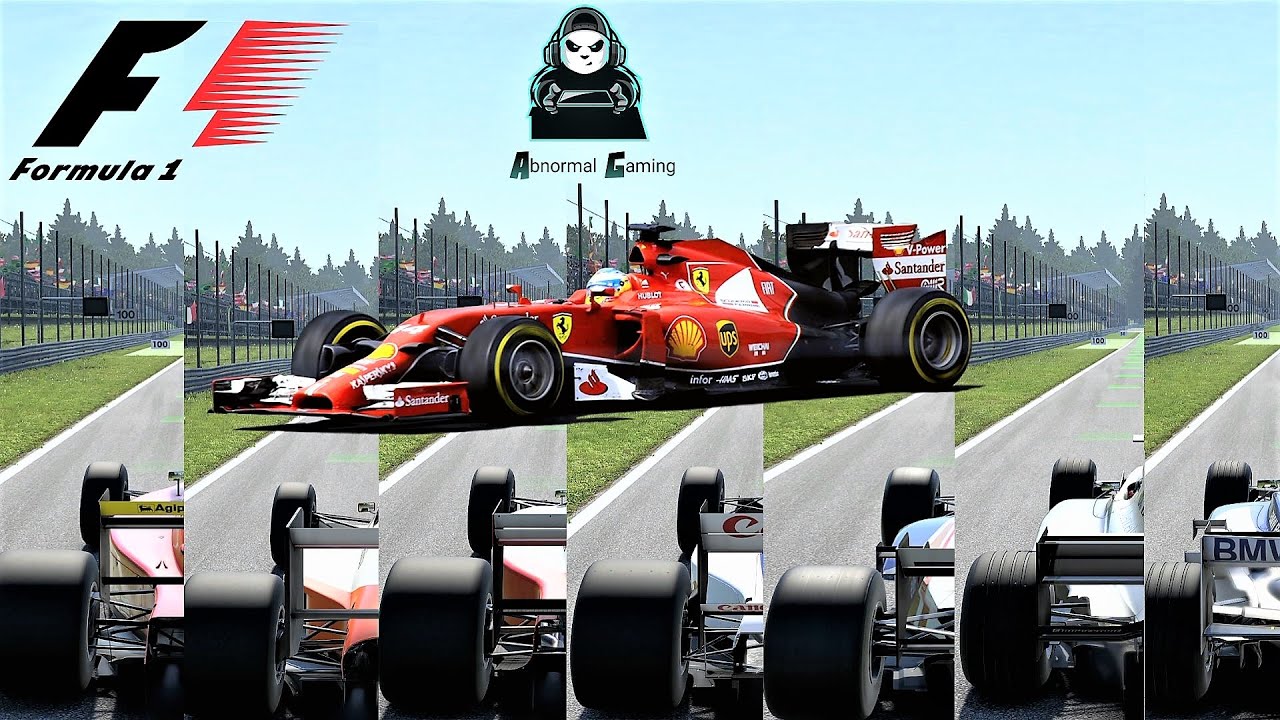 F1 2020 All Classic Formula Cars Top Speed Test at Monza