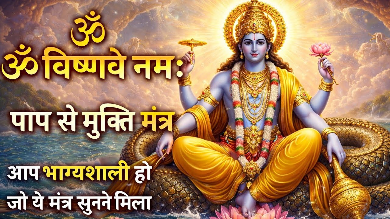 ॐ विष्णवे नमः 🙏 | पाप से मुक्ति का शक्तिशाली विष्णु मंत्र | Peaceful Mantra for Forgiveness