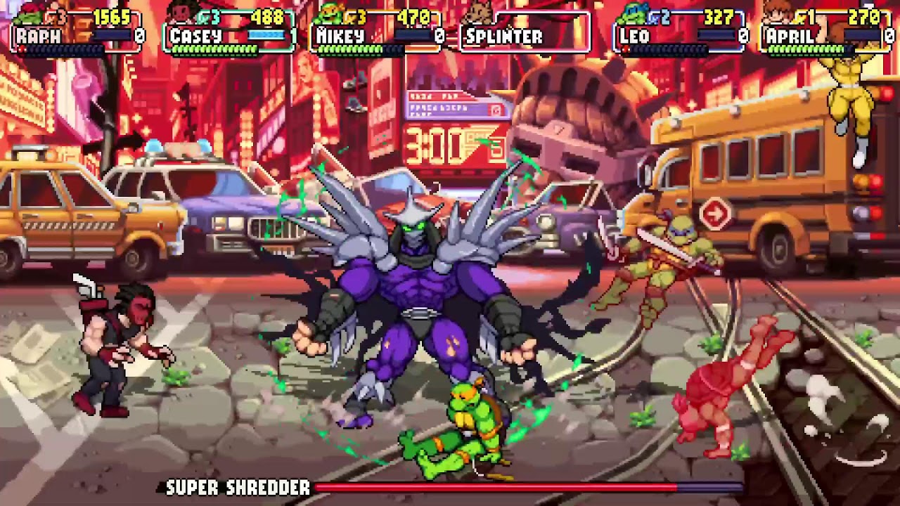 Teenage Mutant Ninja Turtles Shredder's Revenge Arcade Mode (Raphael)