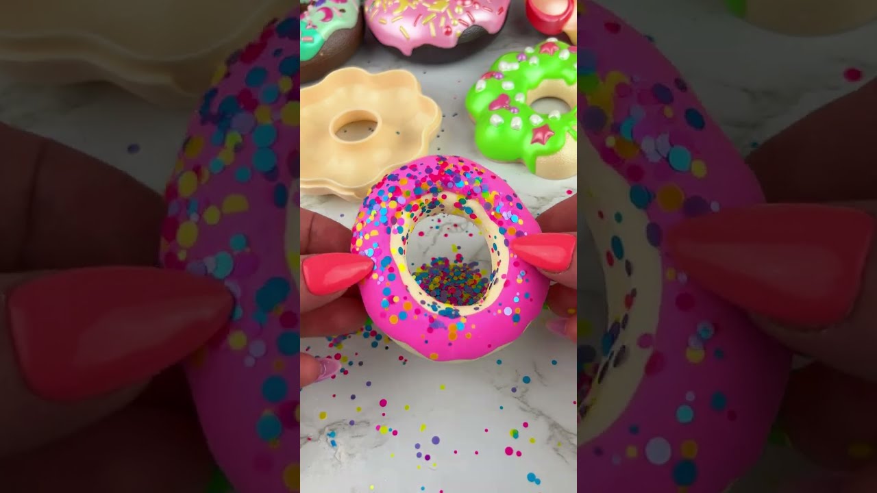 Poopsie Slime SMASH Diy Slime Donuts Satisfying Video ASMR! #fidgets #asmr 🍩