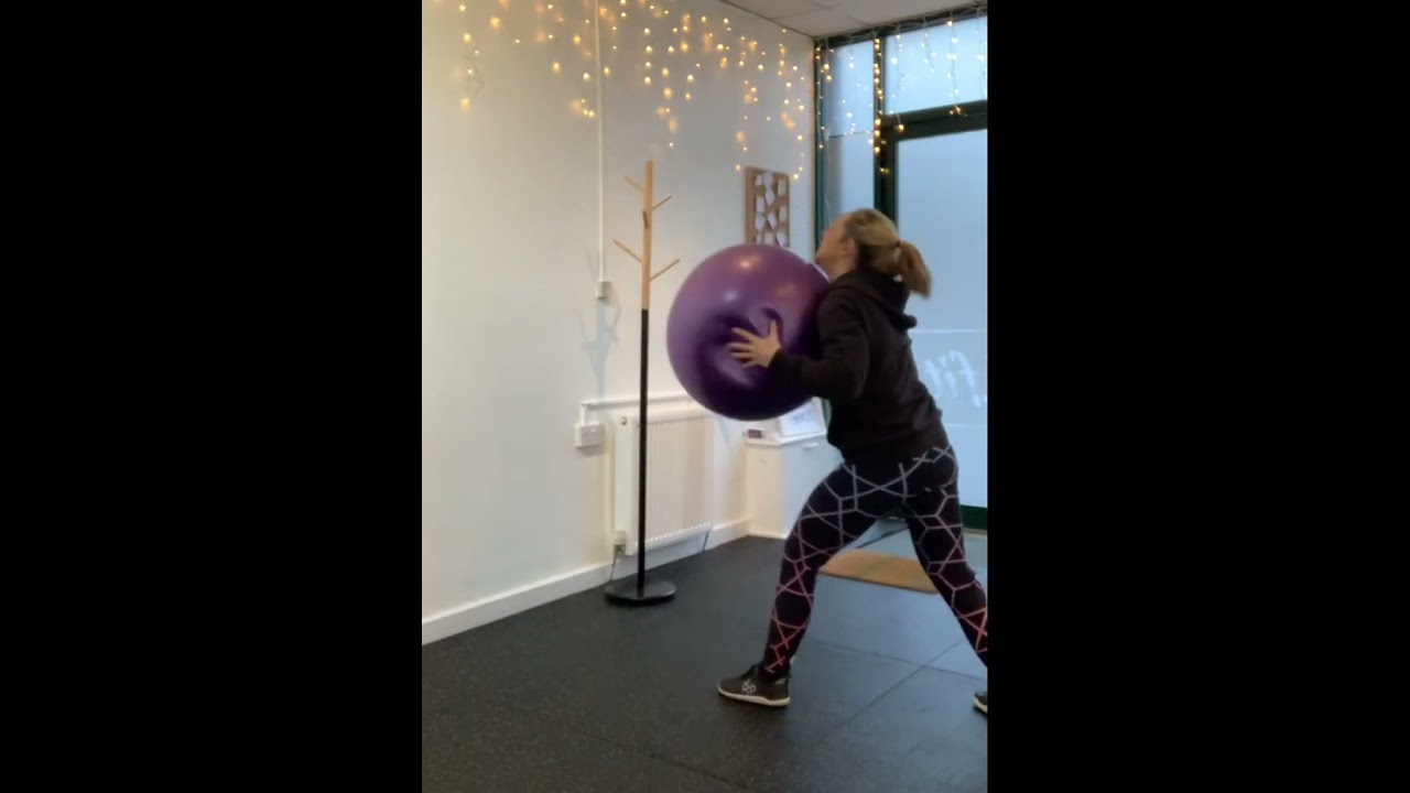 Pilates ball wall bounce