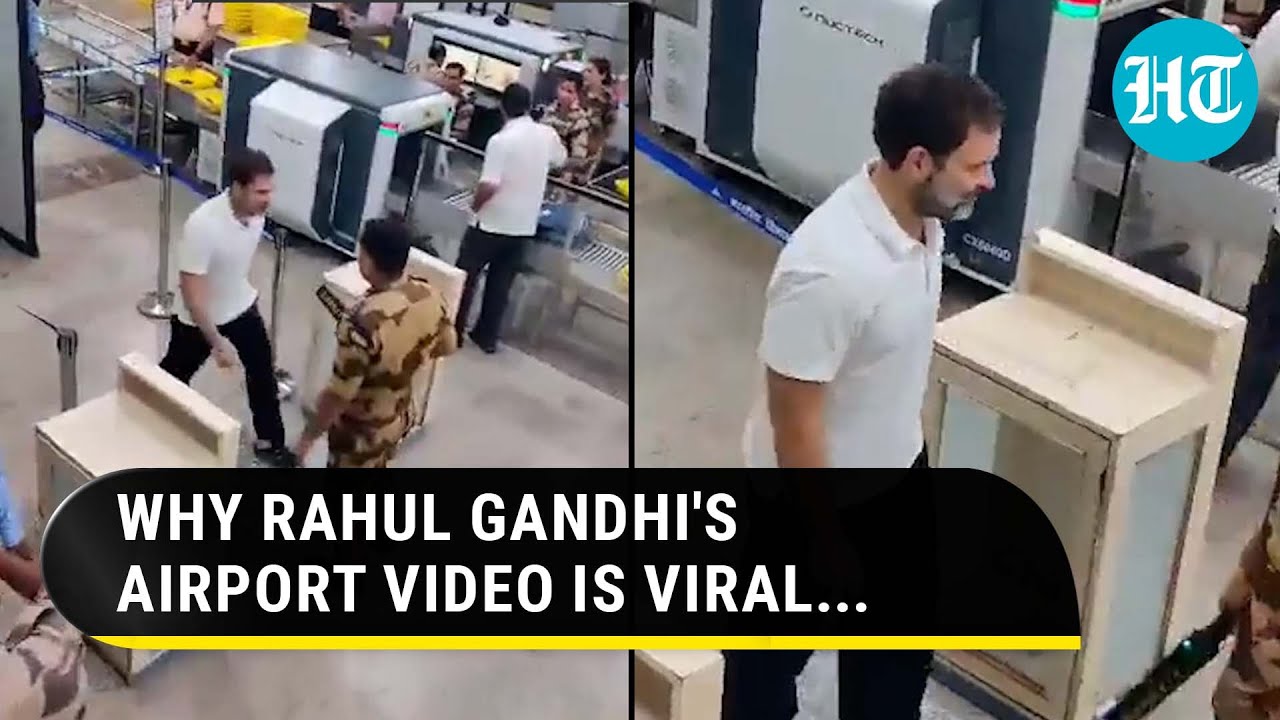 Rahul Gandhi At Bhopal Airport Security Check; Posts Picture Of Mom Sonia With Mask I Viral