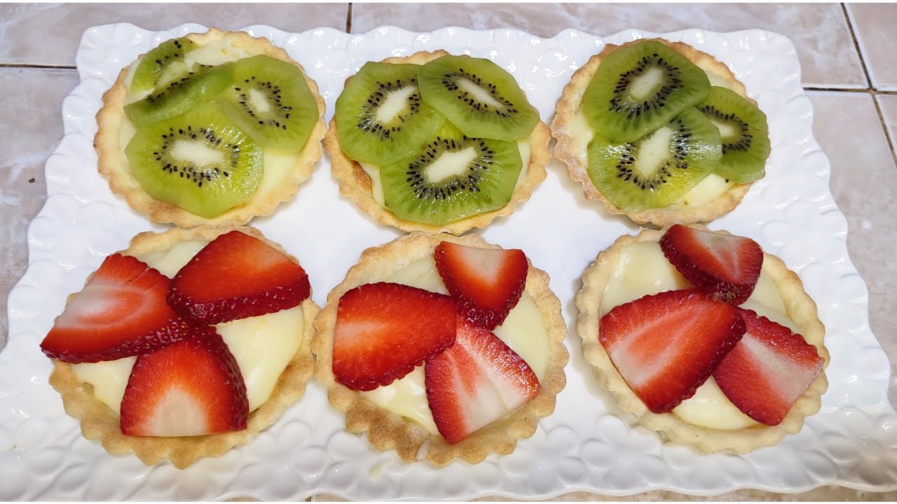 الكيش حلوين او تارتوليت بطريقة سهلة مع تحضير كريم بتسري منزلي اقتصادي و رائع 🍓🥝