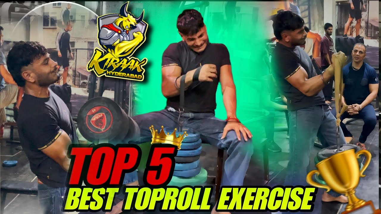 Hard workout, 😱💪armwrestling ki top 5 best top roll exercise 