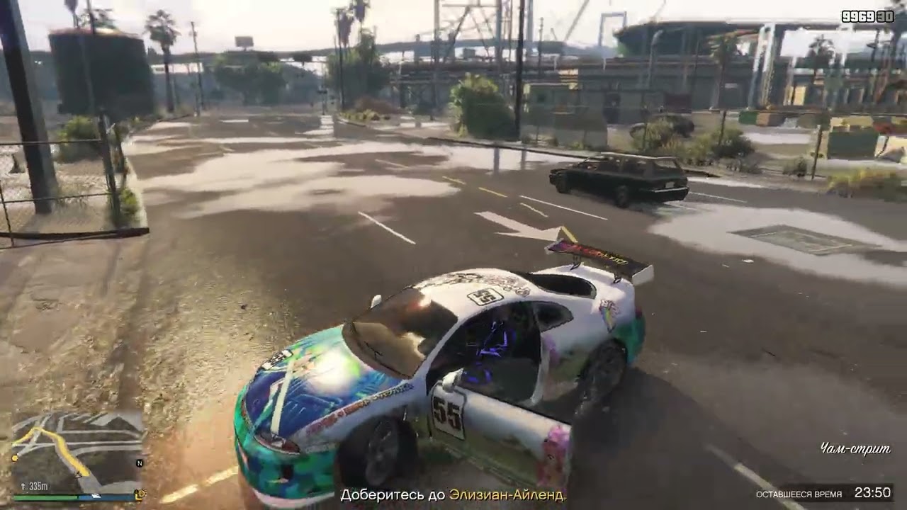 GTA V online. - Доставка сырья в бункер. (Элизиан-Айленд. Колонна). 4K UHD