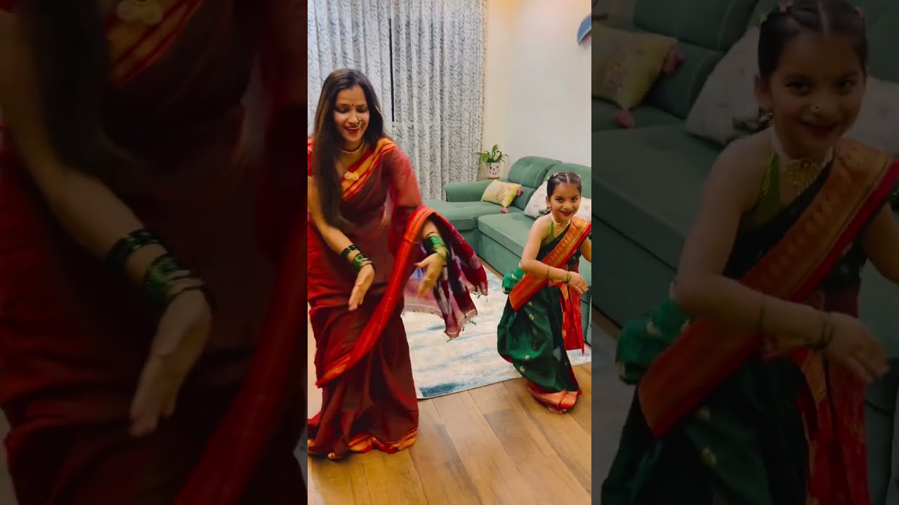 स्वर्गत 🌈 aakash ganga🔥#dance  Ishika ne dance sikhaya मासी को 🥰 #danceindia ￼#viral #marathi