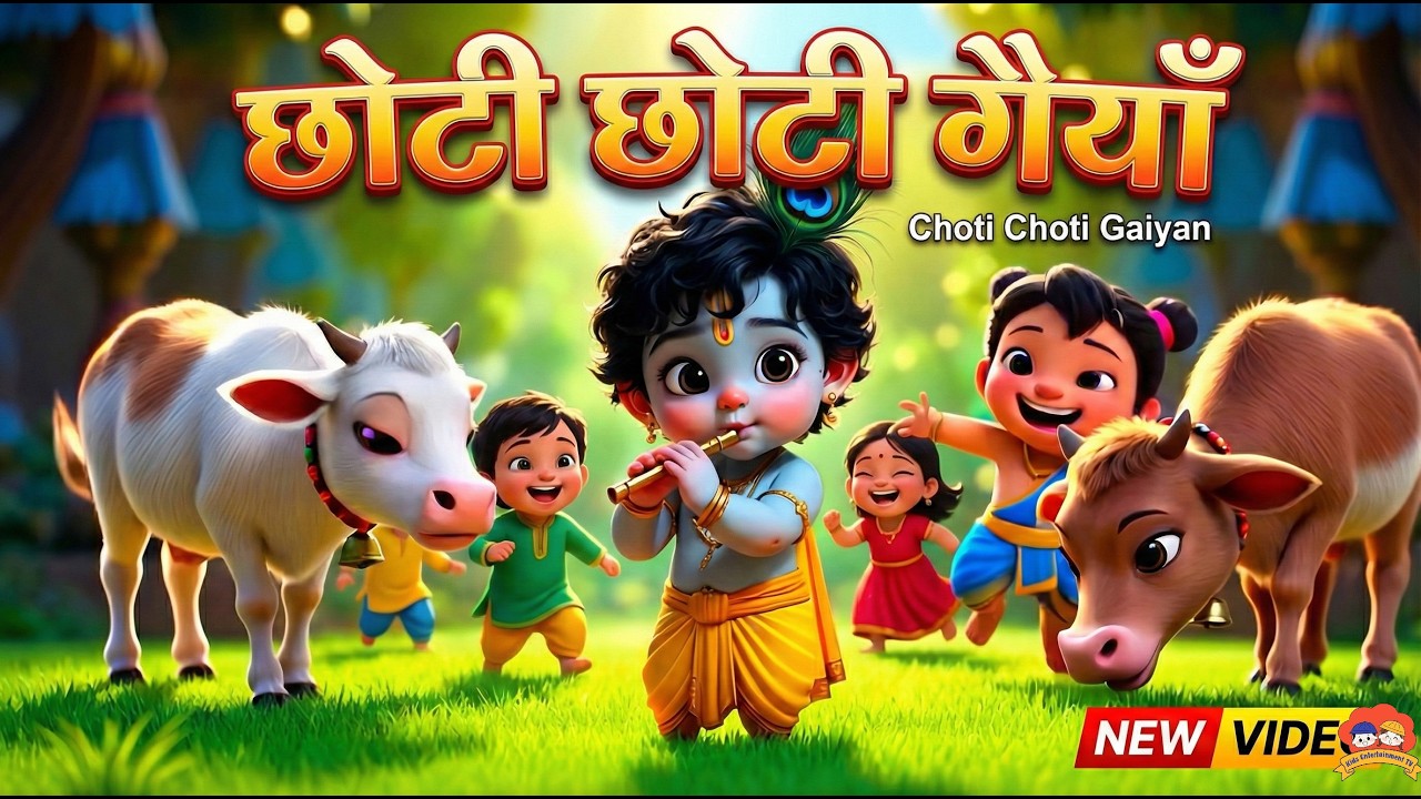Choti Choti Gaiya | Krishna Bhajan for kids | Nursery Rhymes | Kids Bhajan | Bal Krishna Song
