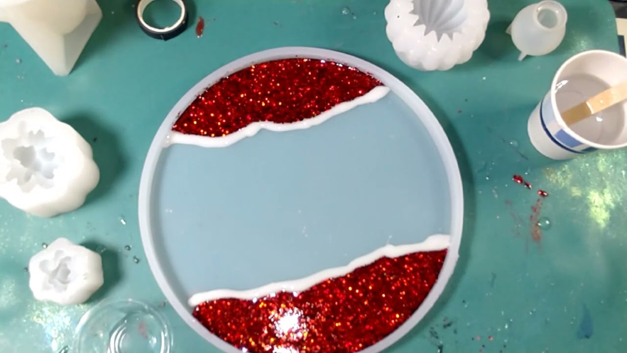 Sparkling resin heart plaque..so pretty