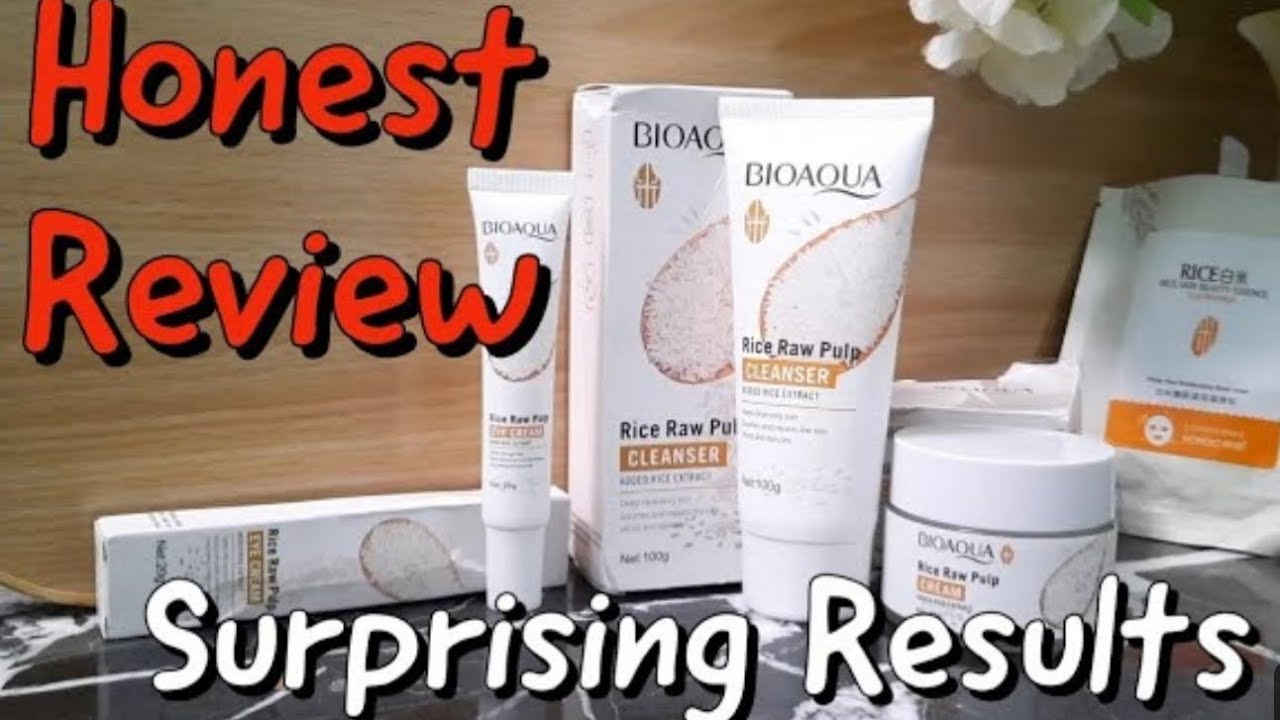 Bioaqua Rice Raw Pulp Skincare Set Honest Review👌🥰 #viralvideo #trend #daraz #bioaqua #bestskincare