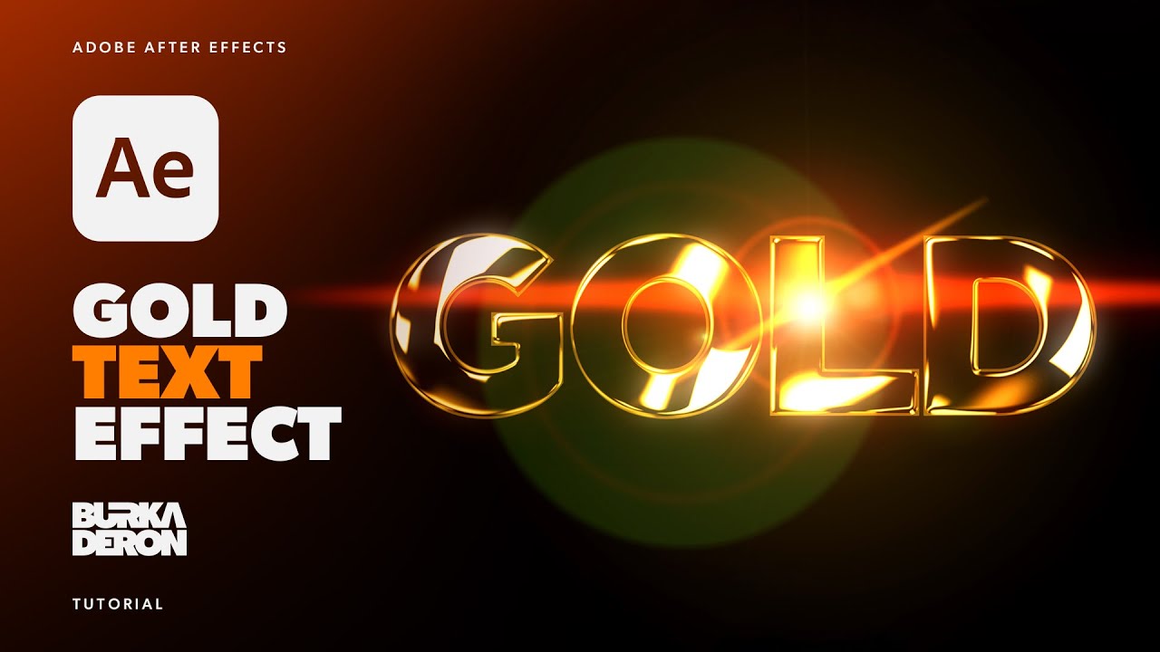 Gold Text Effect Tutorial in Adobe After Effects No Plugins