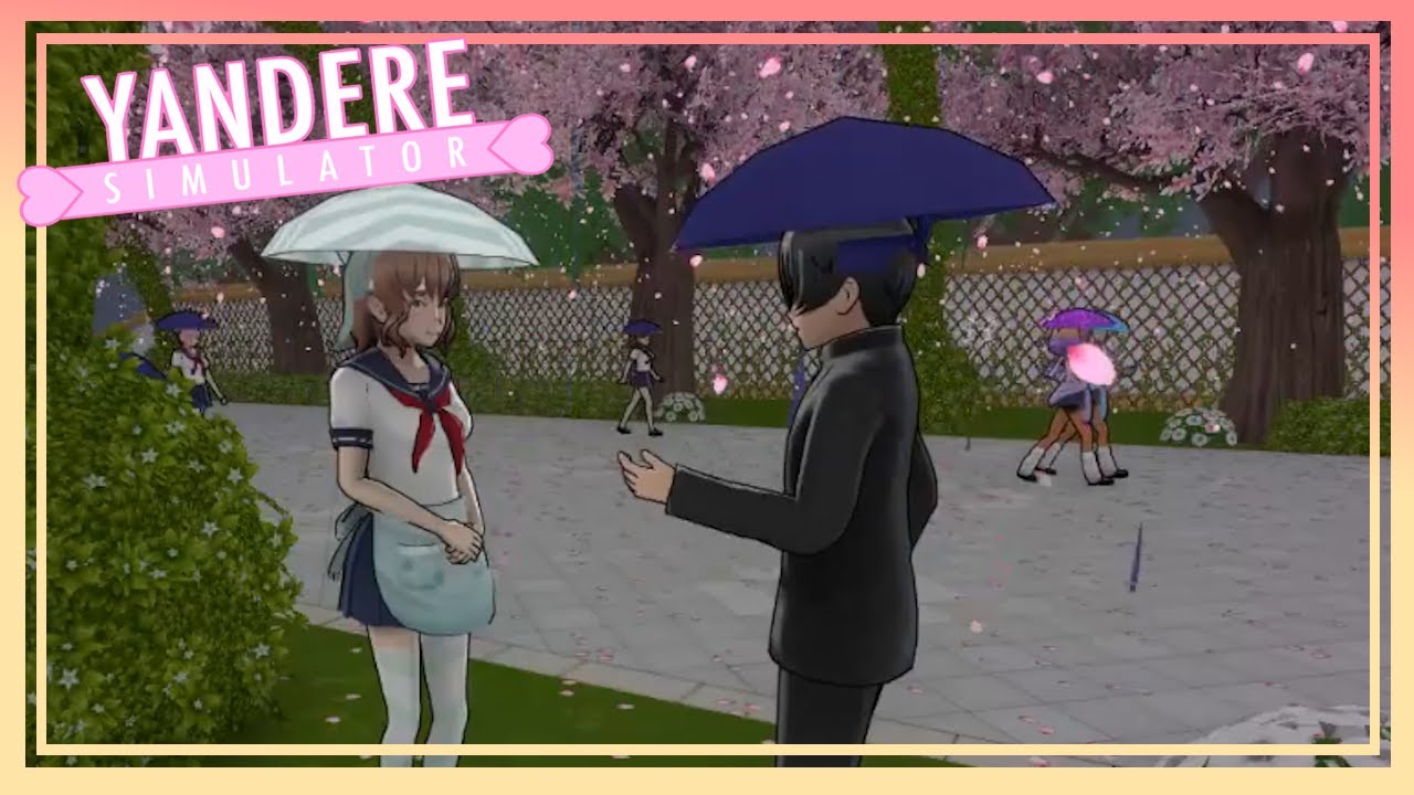 It's RAINING! At school. ll Yandere Simulator New School Environment ll +DL