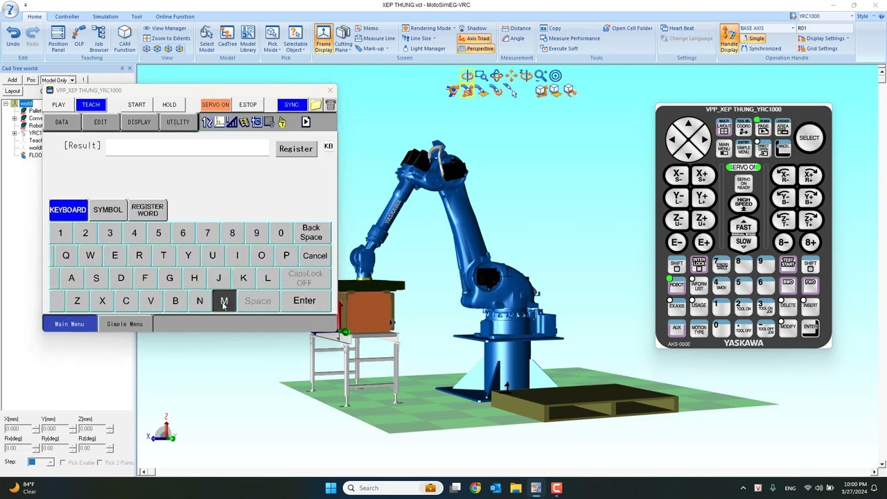 MotoSim Robot Yaskawa Palletizing Simulation - Part2.1: Robot Yaskawa Programing.