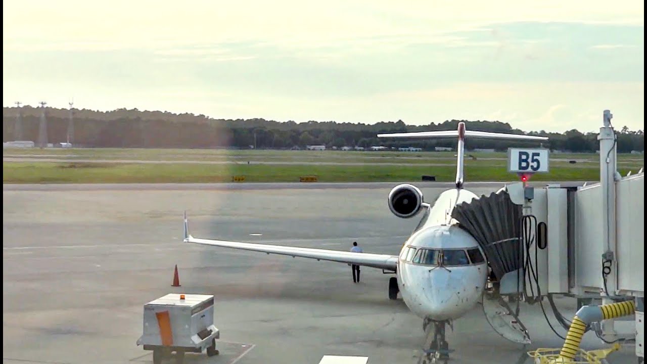 USAirways Express CRJ-900 Flight from Myrtle Beach to Charlotte (HD)