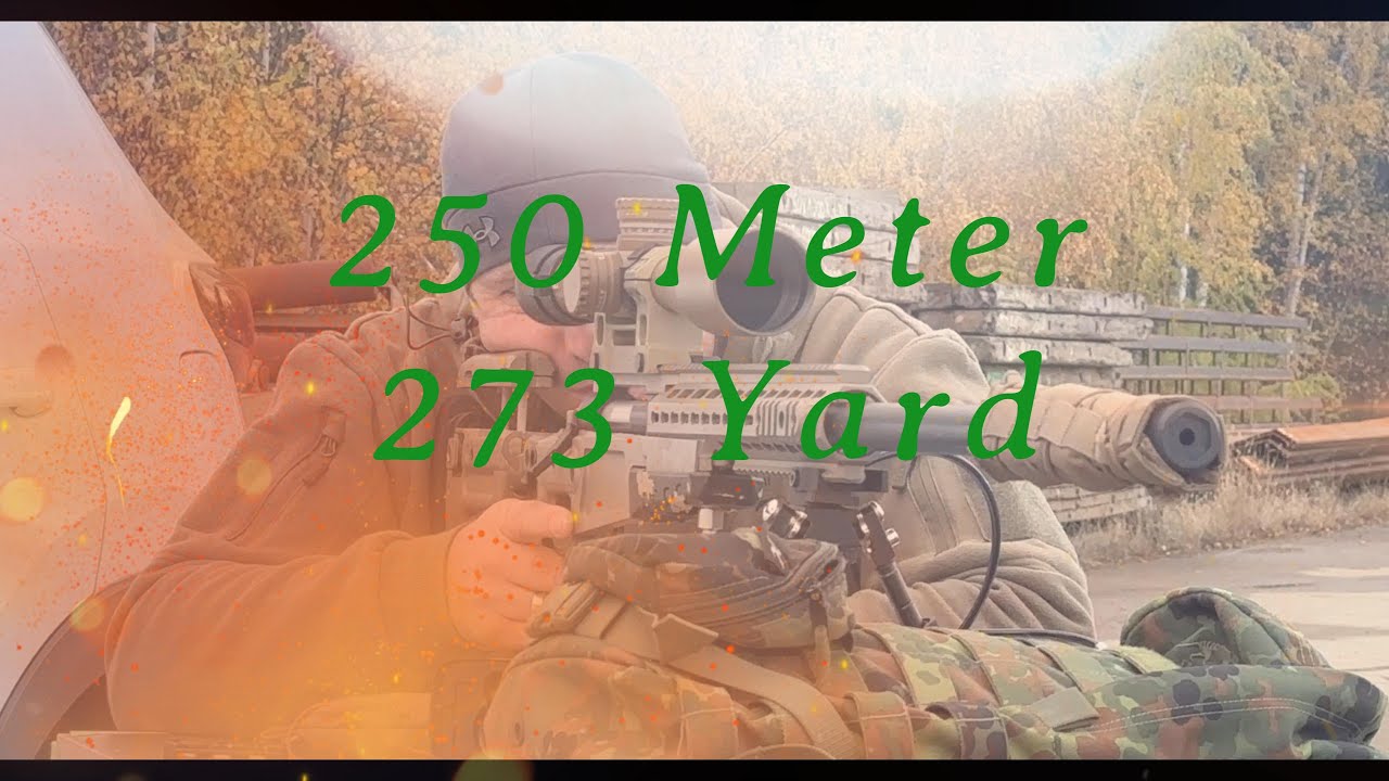 250 Meter ( 273 Yard ) Airgun Long Range shooting mit Altaros M24 Luftgewehr im G22A2 Look.