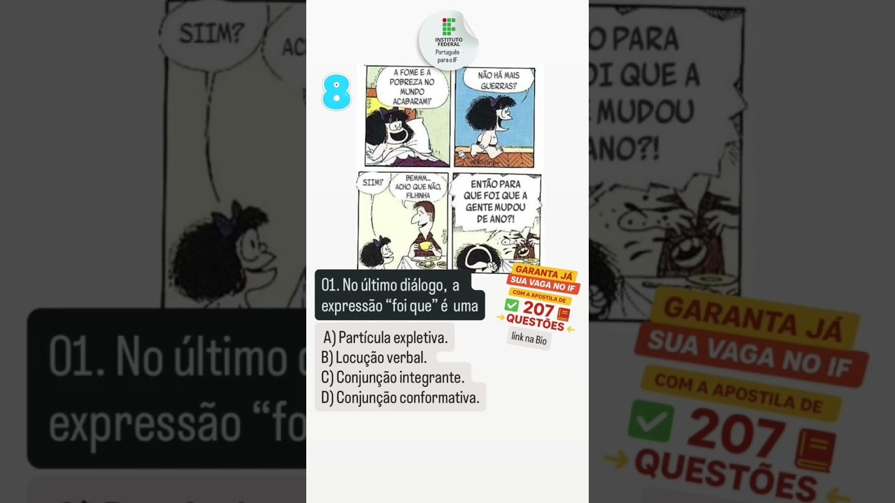 Teste de português para quem vai fazer a prova do IF! 