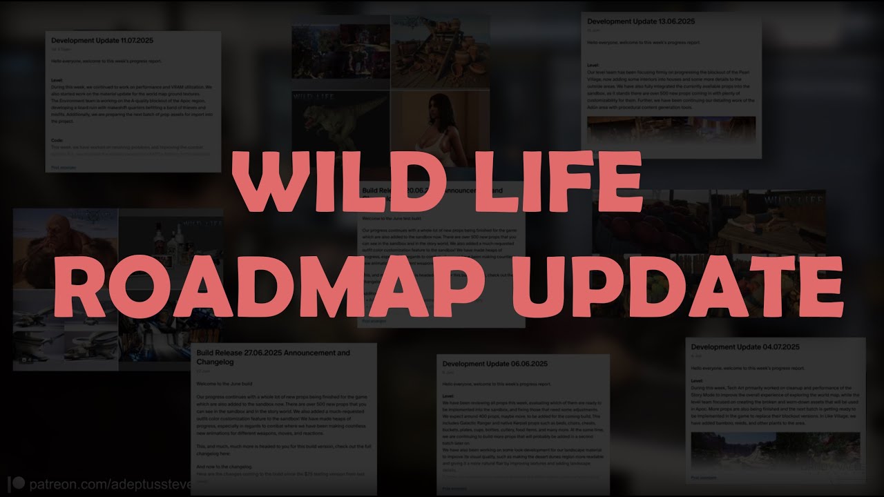 Wild Life Roadmap Update | Progress Towards 2026 Release