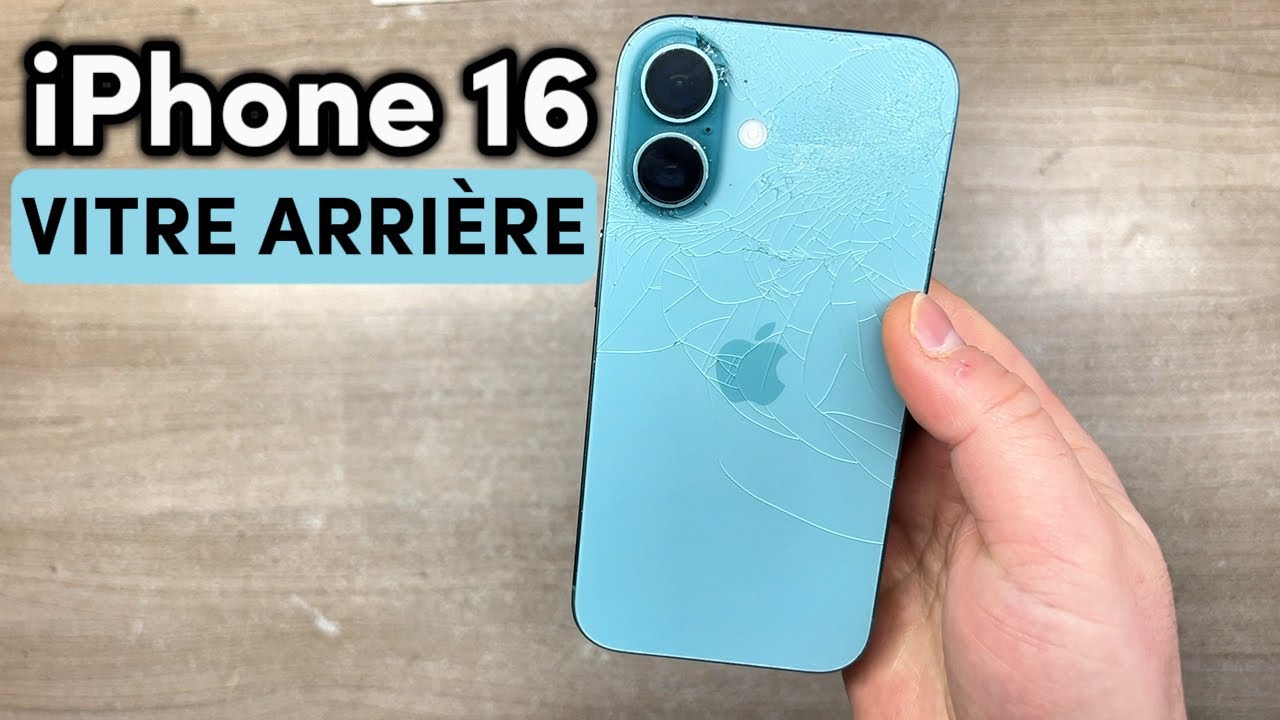 Je lui remplace la vitre arrière de son iPhone 16 👌😷📱