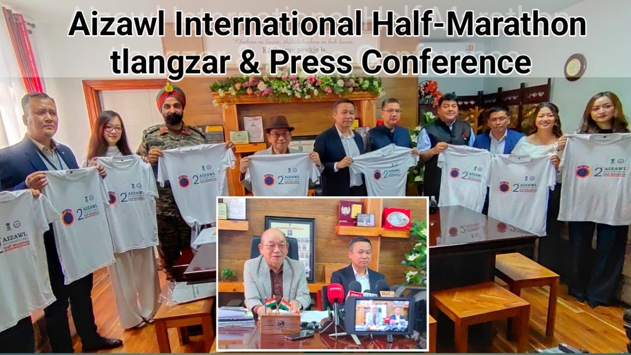 Aizawl International Half Marathon 2026 T Shirt Launch & Press Conference