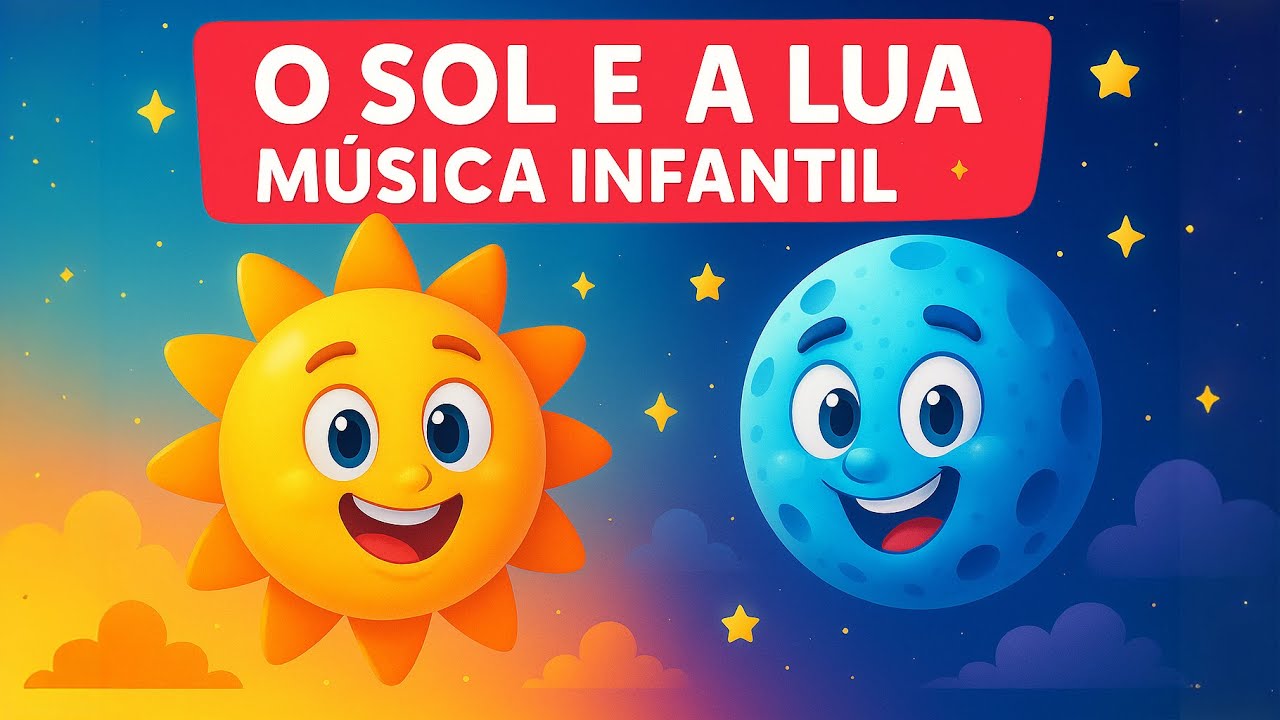 🎵 O Sol e a Lua  🌙🌞 - Música Infantil sobre o Céu Encantado!
