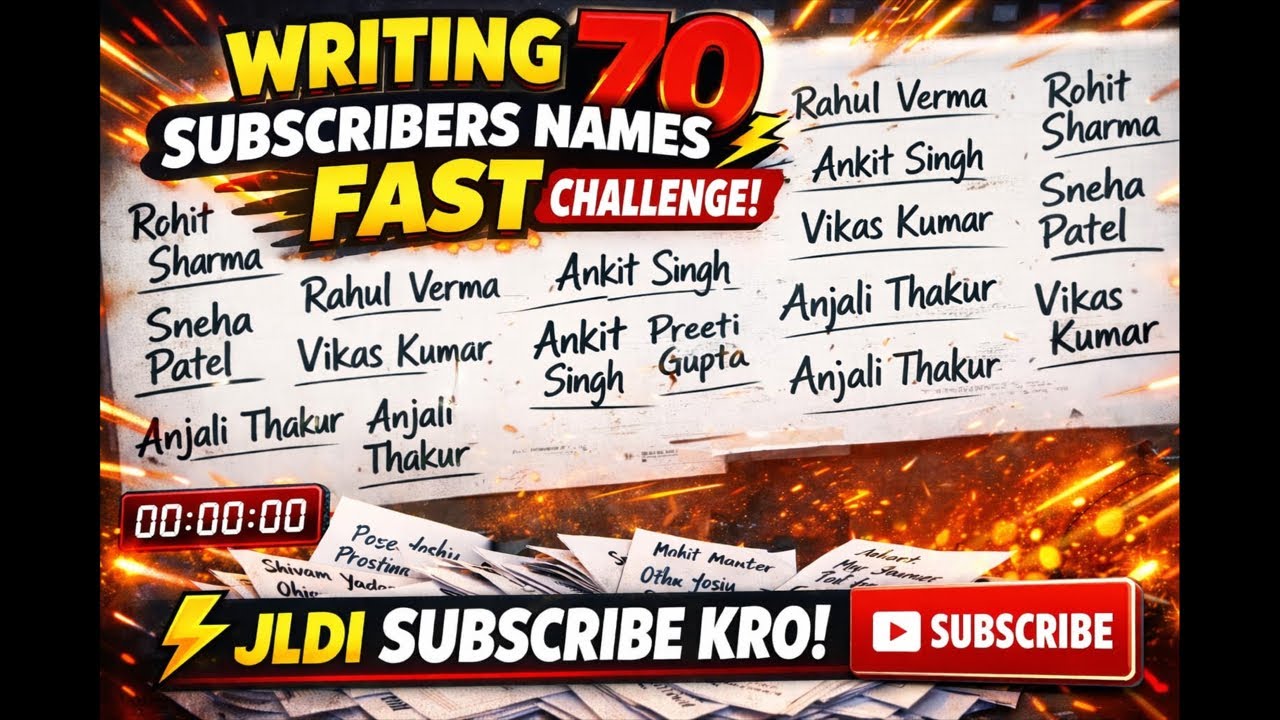 Writing 20 subscribers name fast subscribe