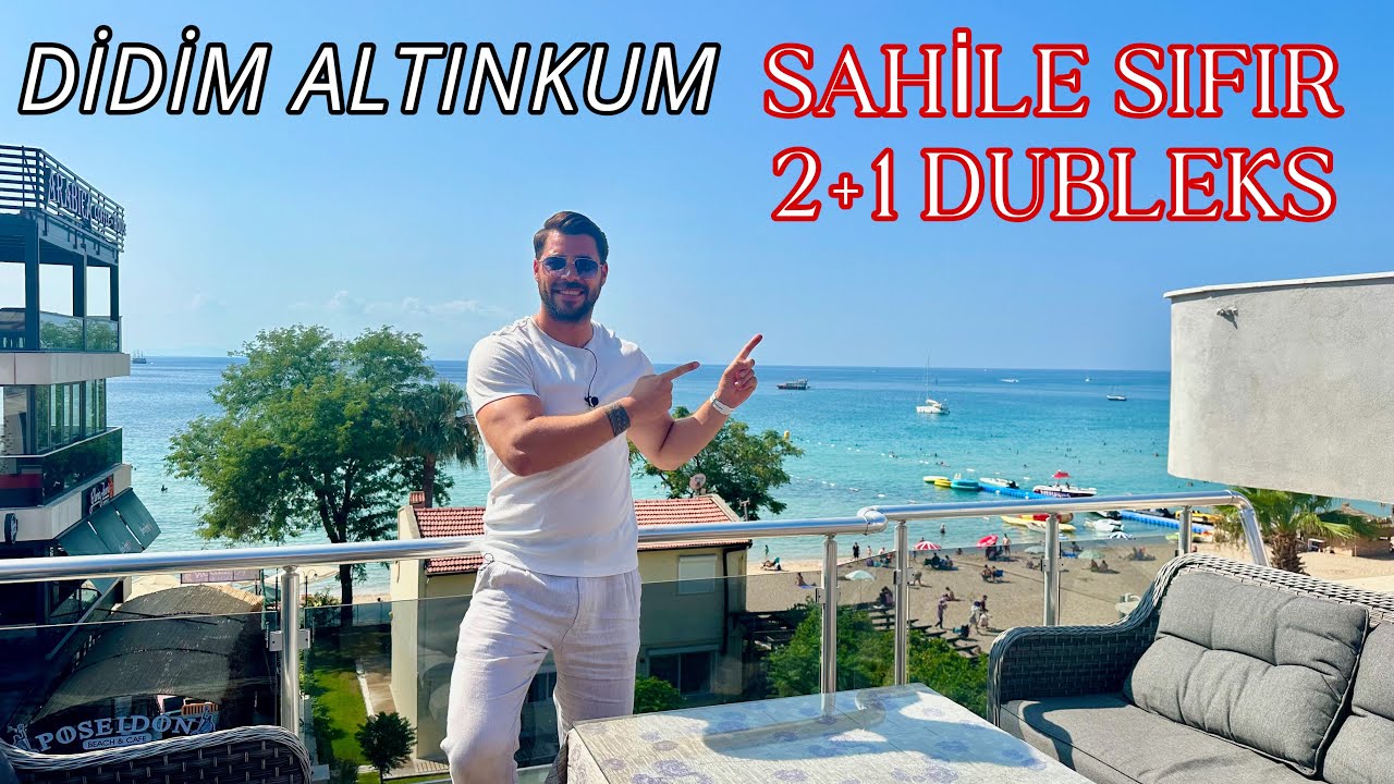 💰SATILDI💰Didim Altınkum Plajını Sıfır Konumda Deniz Manzaralı Eşsiz Konum 2+1 Eşyalı Dubleks /No:122