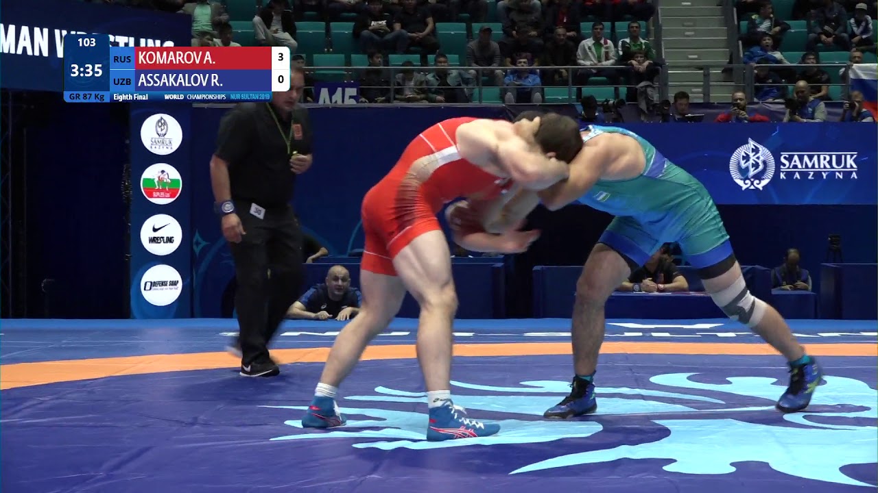1/8 GR - 87 kg: A. KOMAROV (RUS) v. R. ASSAKALOV (UZB)
