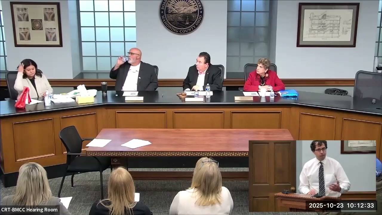 October 23, 2025 Mahoning County Commissioners' Board Meeting
