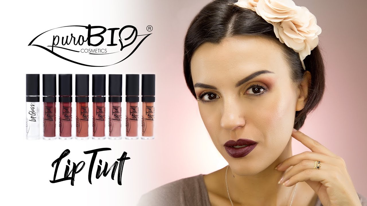 LipTint: Tutorial e Swatches con ChiaroScuro Make Up |  puroBIO Cosmetics
